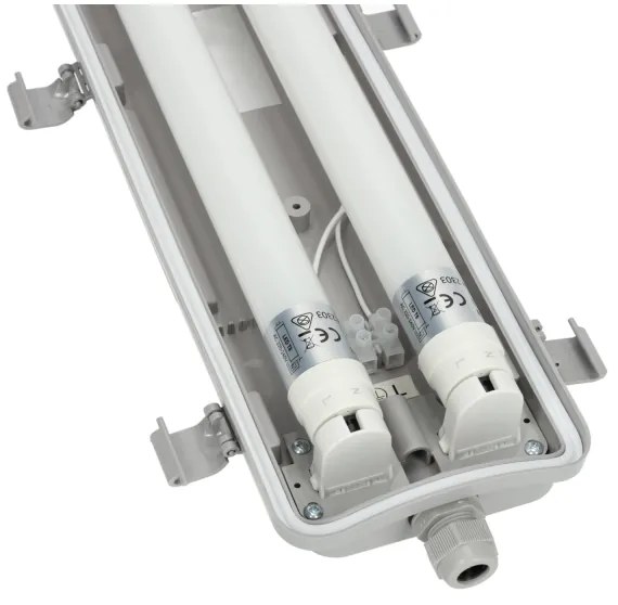Corp de iluminat LED fluorescent industrial Brilagi OPTIMA T8 2xG13/18W/230V IP65 – palet 110 buc.