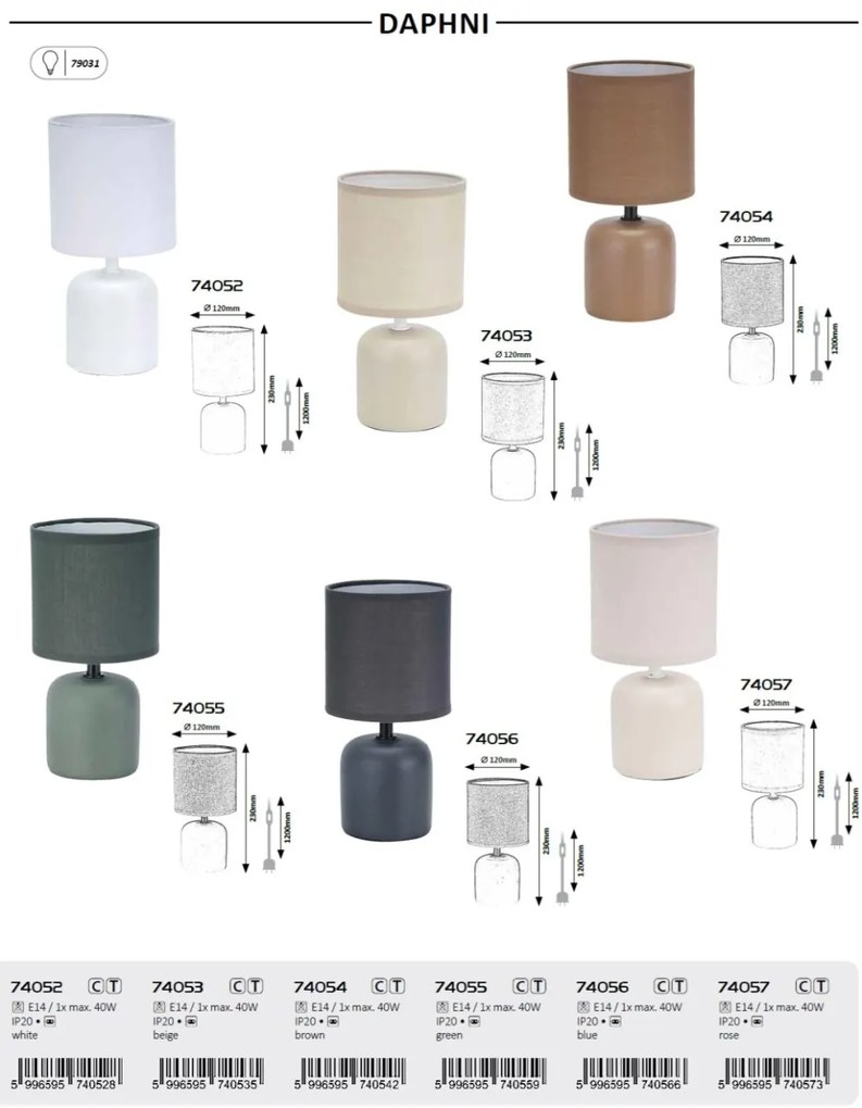 Lampa de masa ceramica si abajur verde Daphni