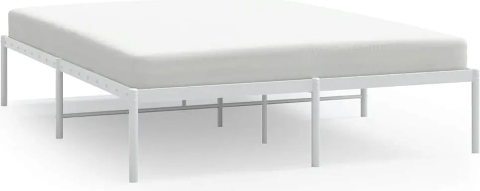 vidaXL Cadru pat metalic, alb, 160x200 cm