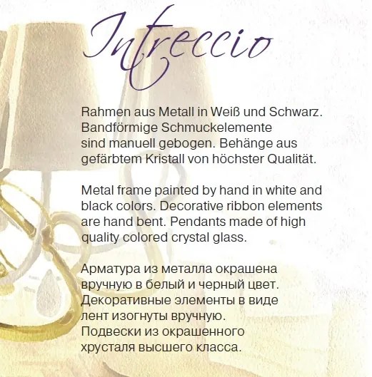 Candelabru elegant cu 12 brate, design modern Intreccio alb MYARM010-12-W