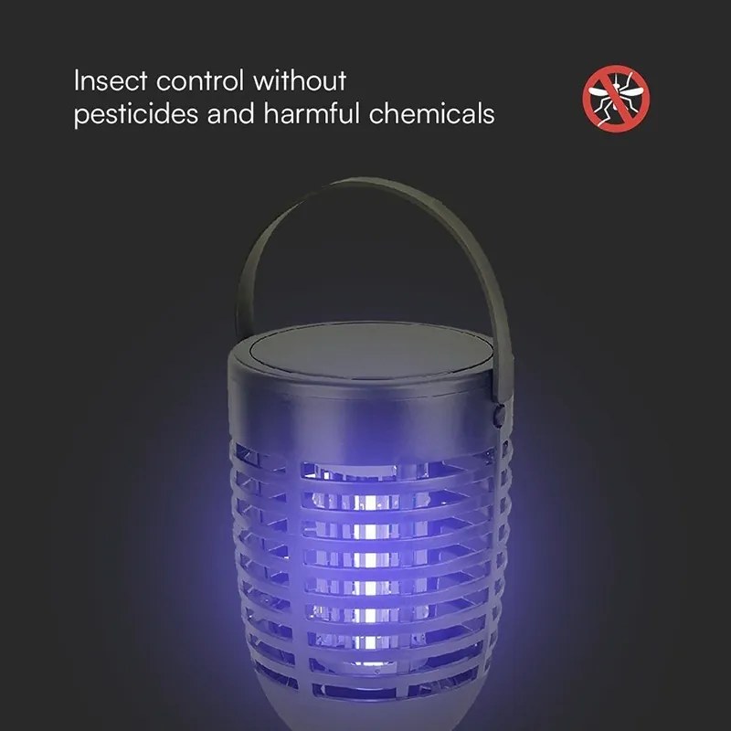 Aparat aniti-insecte cu incarcare solara 3in1 1.3w