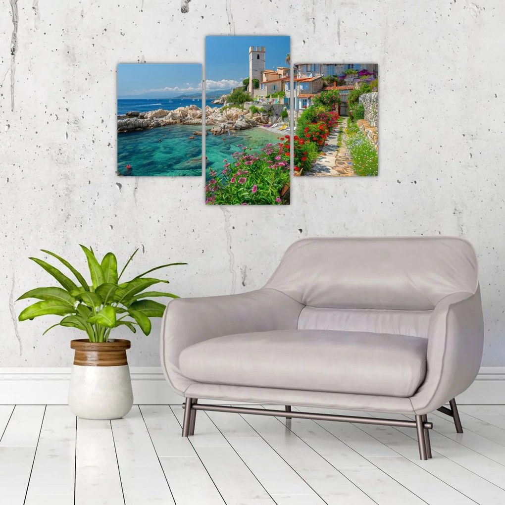 Tablou - Sat pitoresc de coastă (90x60 cm)