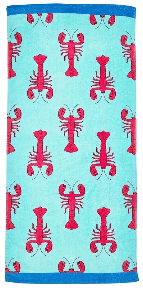 Prosop de plajă albastru din bumbac 76x160 cm Lobster – Catherine Lansfield