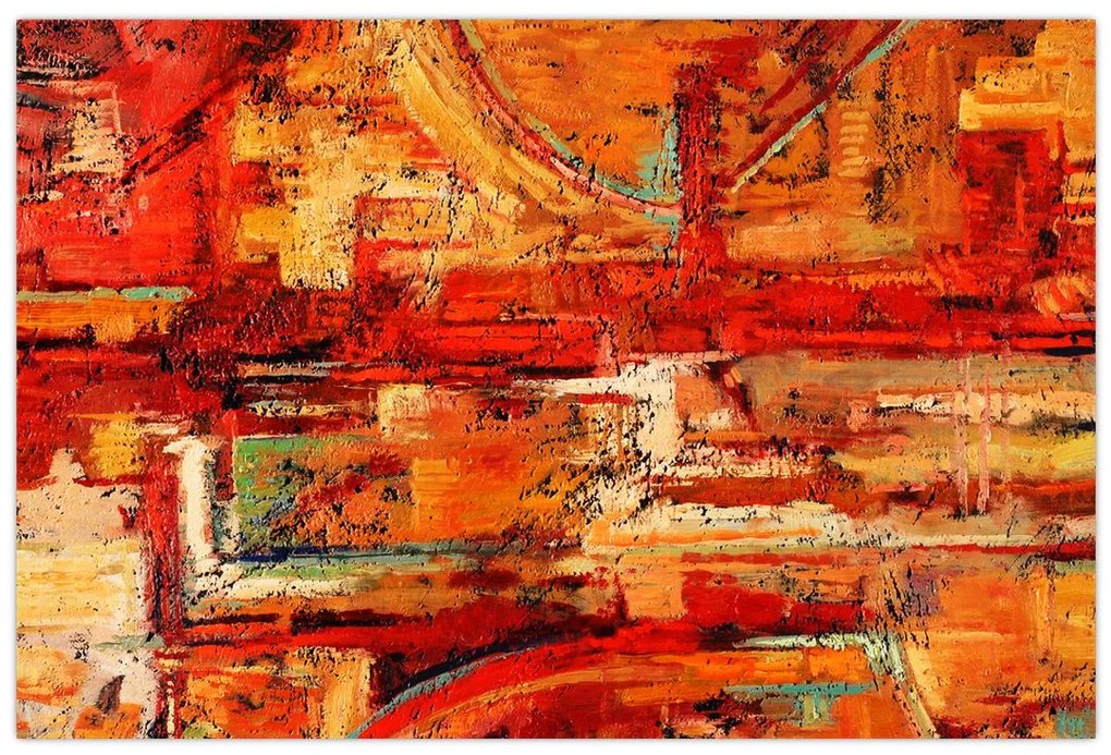 Tablou cu pictură pe pereți (90x60 cm)
