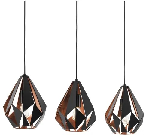 Eglo 49991 - Lampa suspendata CARLTON 1 3xE27/60W/230V