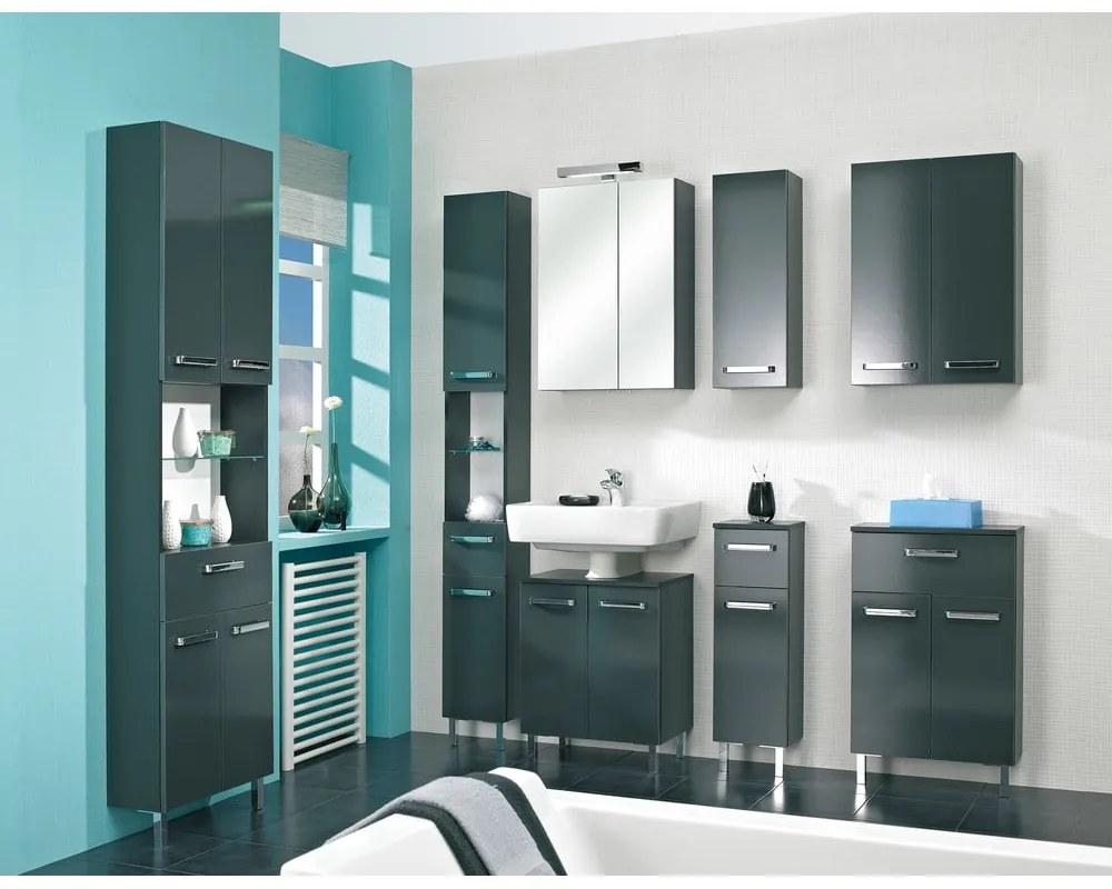 Dulap de baie suspendat gri închis 50x70 cm Set 311 - Pelipal