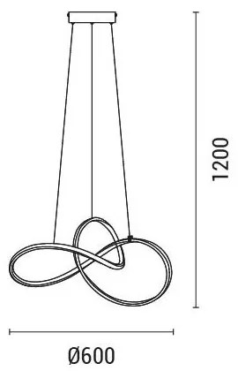 Lustră LED pe cablu LED/30W/230V 3000K