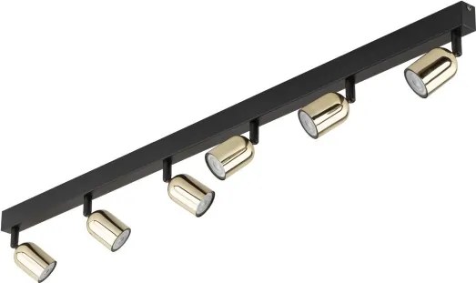 Spot LED RGBW dimabil TOP 6xGU10/6,5W/230V 2700-6500K negru/auriu