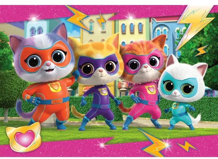 Pisică Power Super Kitties 2x20 de piese puzzle Clementoni