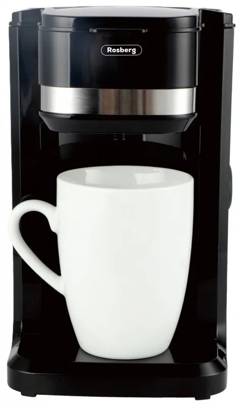 Cafetiera Rosberg R51170D, 350W, 150 ml, Cana, Oprire automata, Negru