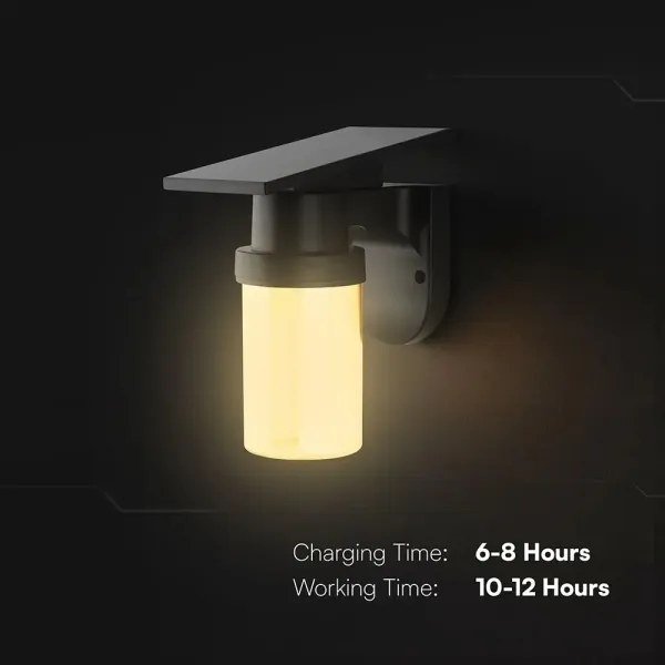 Lampă de perete LED Sol LED/3,7V 2700/3200/5000K IP54 1800 mAh negru/bej fumuriu + telecomandă
