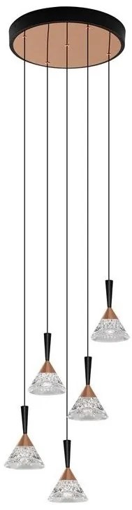 Lustra cu 5 pendule LED design modern PALUZ
