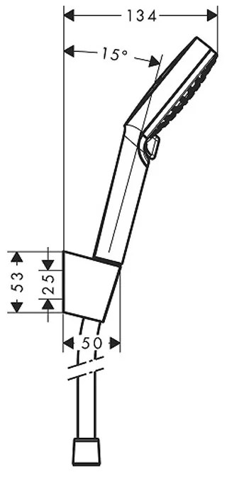 Set de cada-dus Hansgrohe, Crometta Vario   Porter, furtun 160 cm