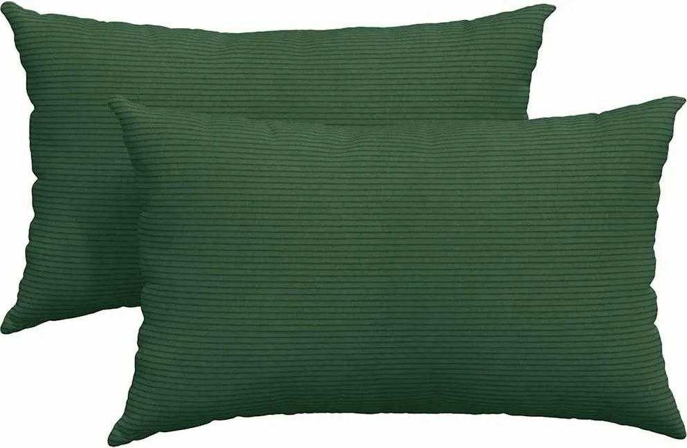 vidaXL Perne pentru canapea 2 pcs Verde închis 50 x 30 cm