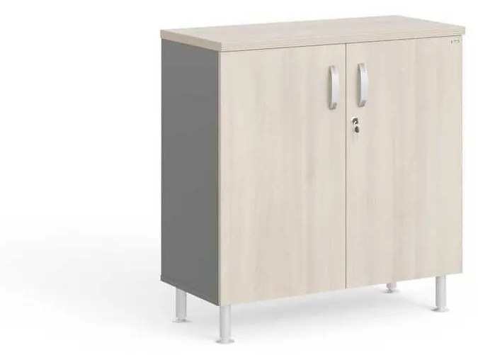 Dulap scurt Manager LUX 90 x 43 x 93 cm, salcâm deschis / gri