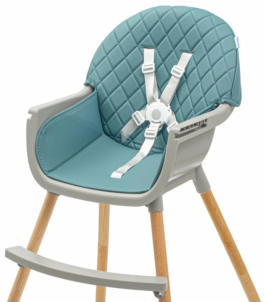 Scaun de masă pentru copii Baby Mix Freja wooden, verde