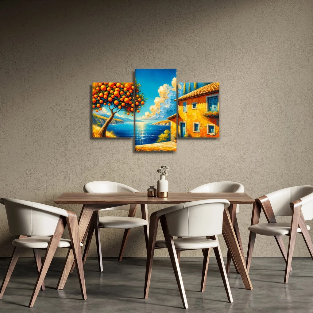 Tablou - Casă cu portocale II. (90x60 cm)