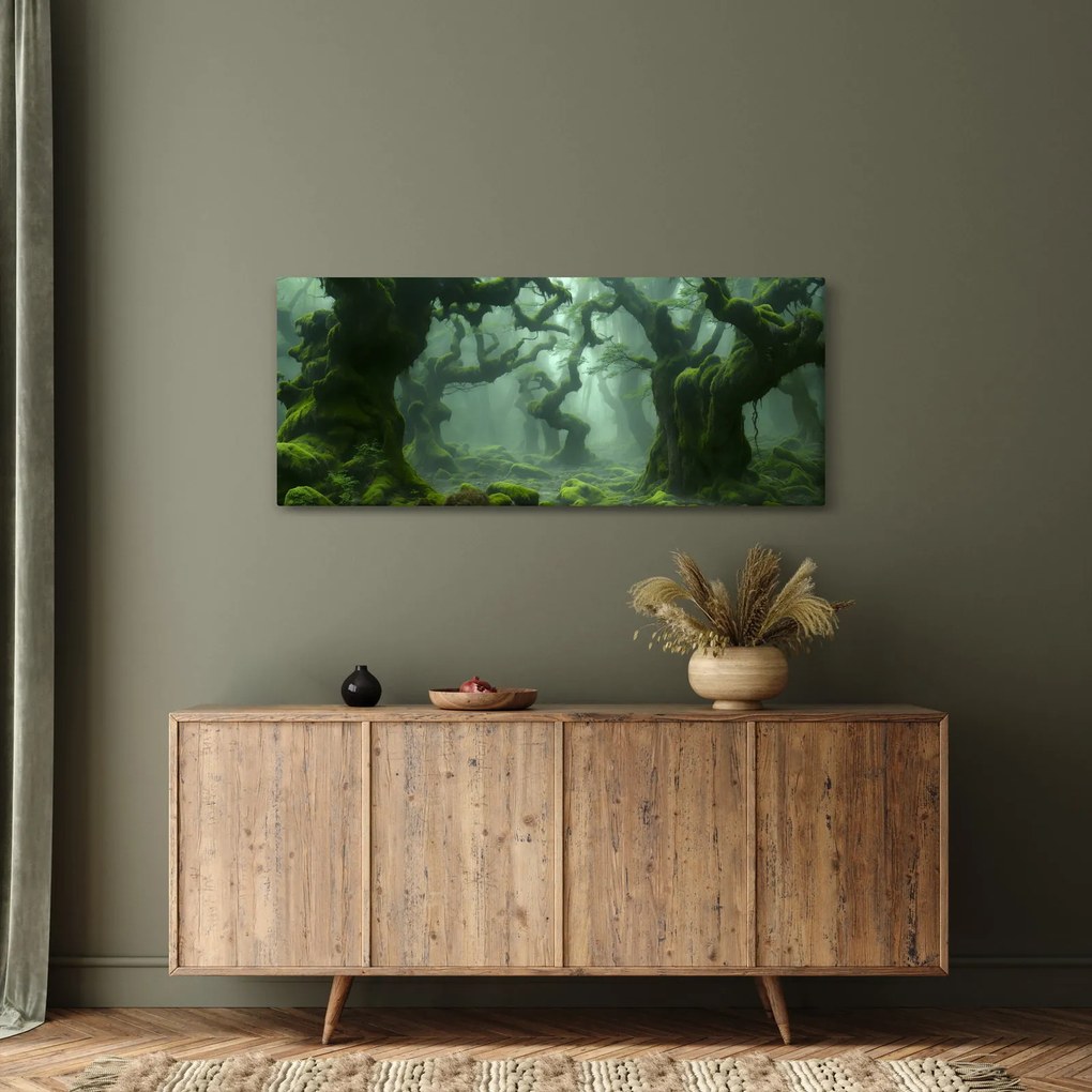 Tablou - O pădure acoperită de mușchi (120x50 cm)