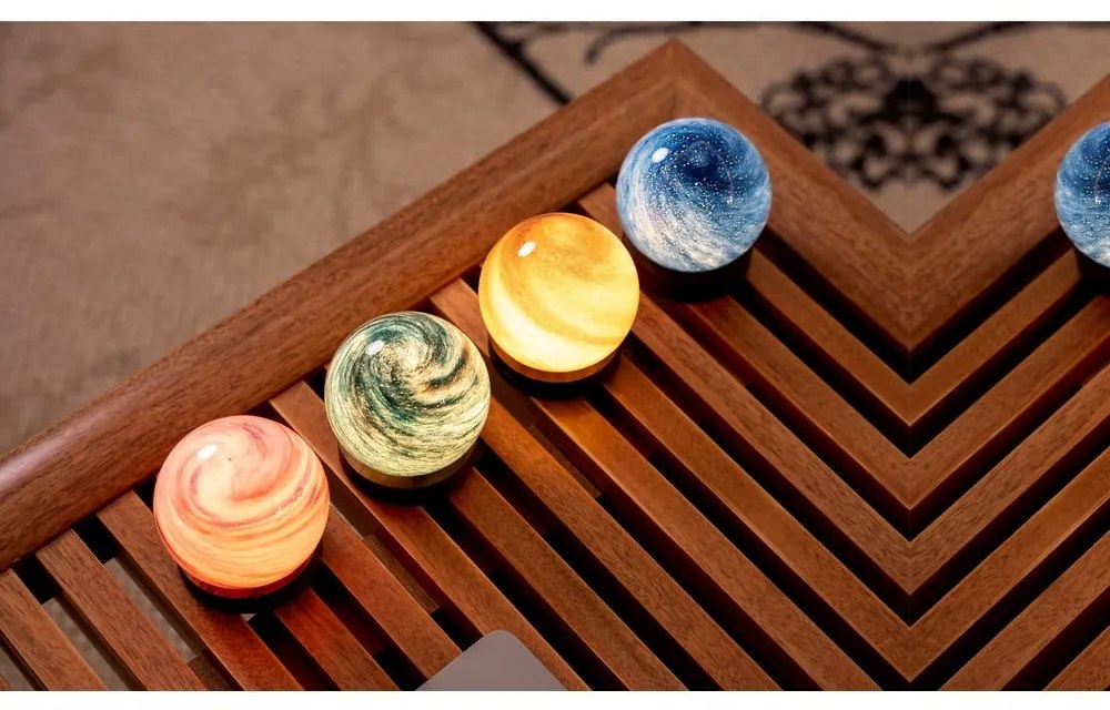 Decorațiune luminoasă în culoare naturală închisă cu USB ø 12 cm Galaxy Breeze – Gingko