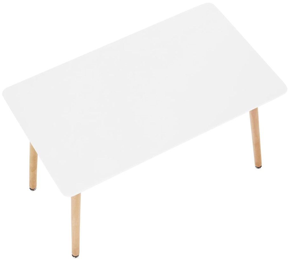 Masă de sufragerie Dirrax 5 (alb mat + fag) (pentru 2 persoane). 1116300