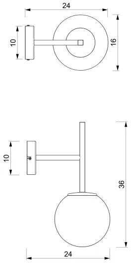 Lampă de perete DAGA 1xE14/60W/230V