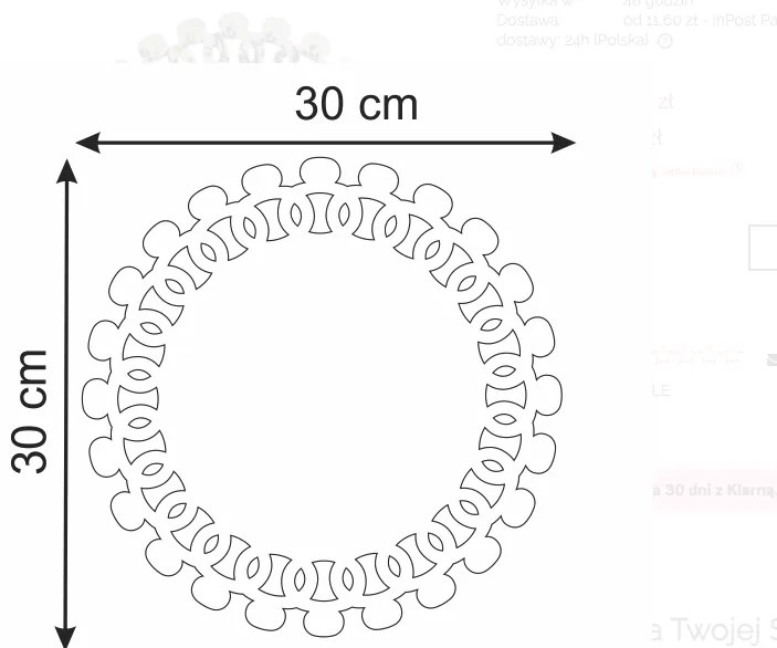 Oglinzi decorative acrilice pentru perete 30 cm