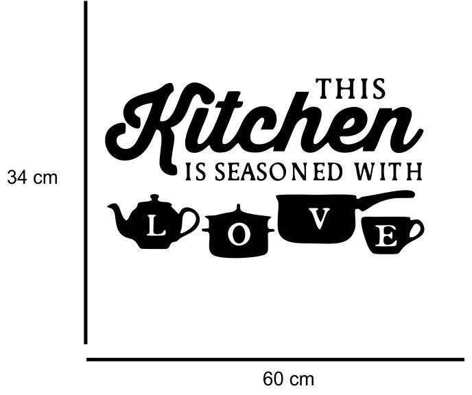 Sticker perete This Kitchen is Seasoned with Love
