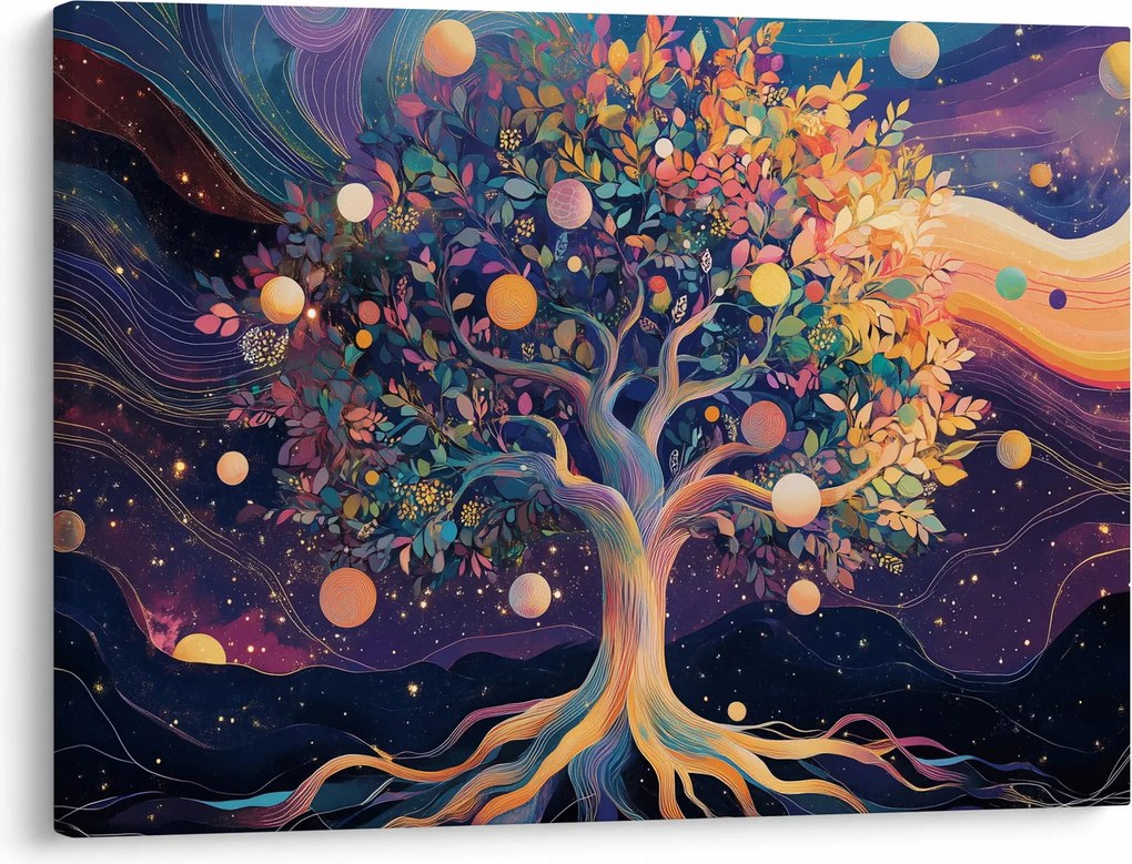 Tablou – Arbore violet plin de energie (70x50 cm)