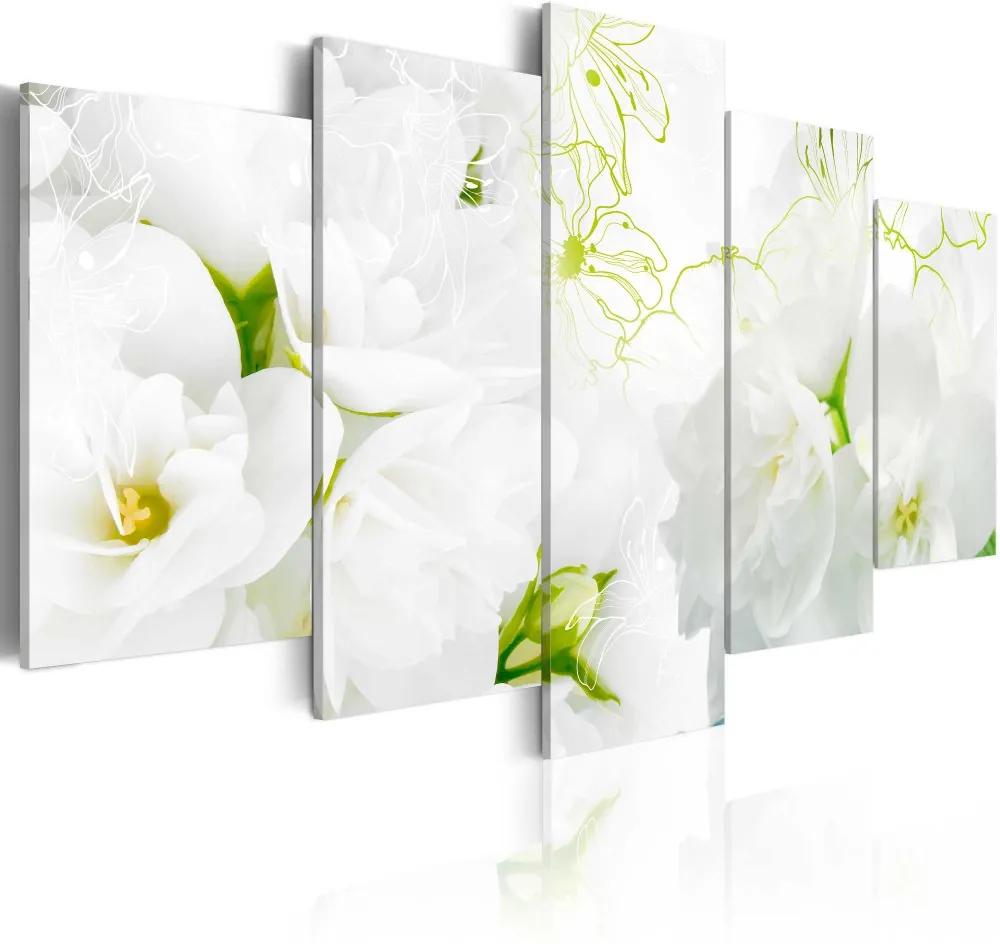 Tablou Bimago - Natural white 100x50 cm