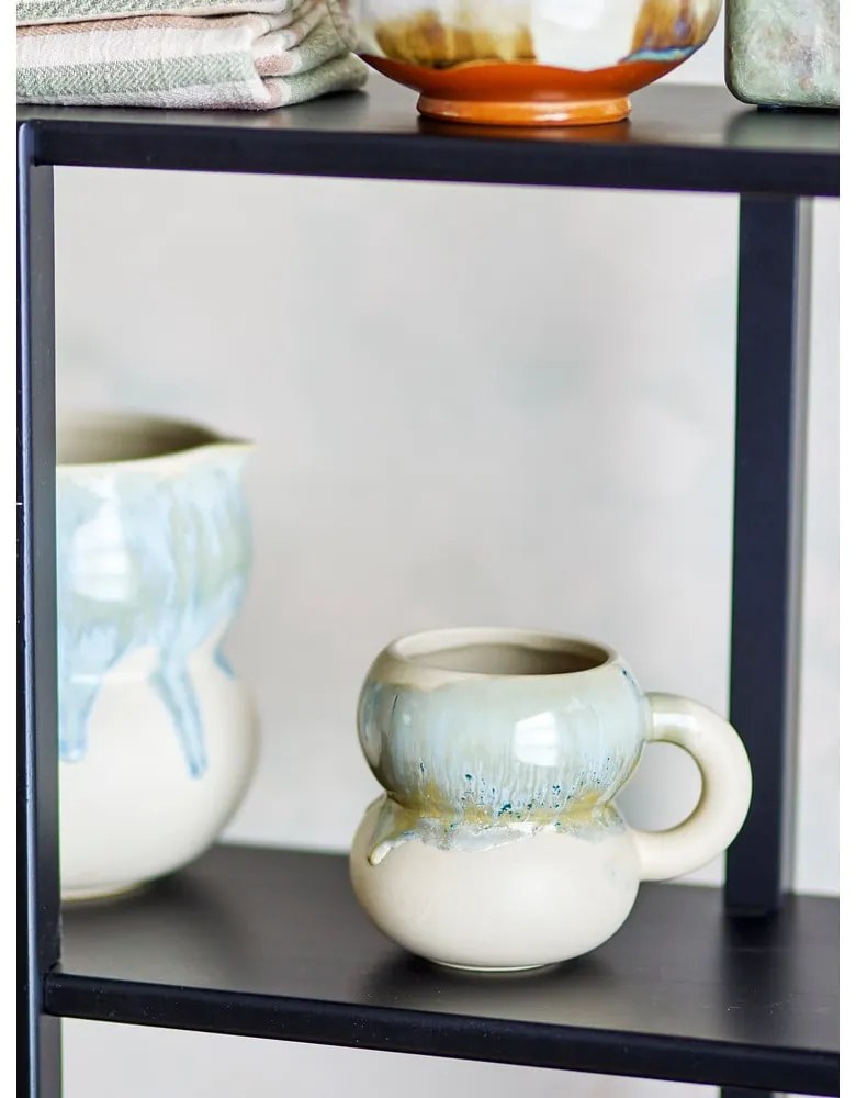 Căni albastre/crem 4 buc. din gresie 400 ml Luna – Bloomingville