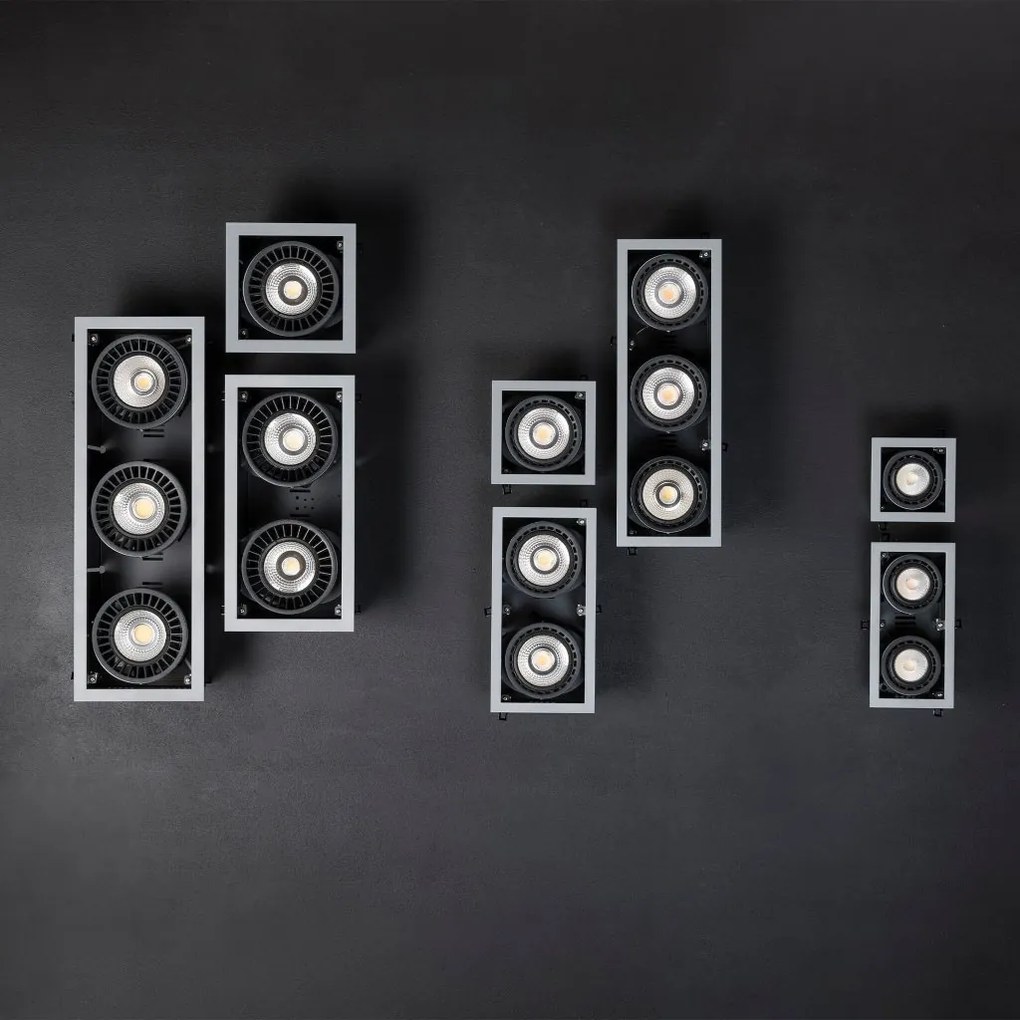 Spot LED incastrabil COLIN-3 Grey recessed 72-108W 2700K 20°
