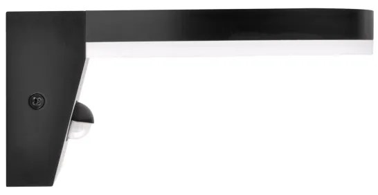 Aplică LED de exterior cu senzor TESA LED/10W/230V IP54 negru