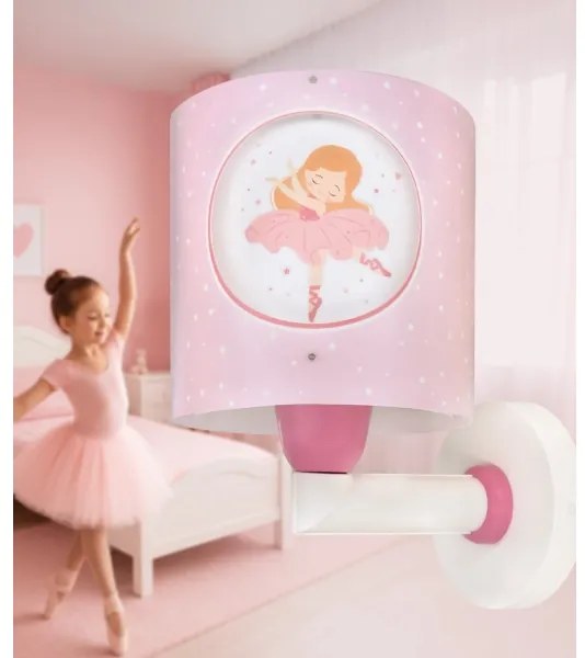 Dalber 60919 - Aplica de perete pentru copii PRINCESS DANCE 1xE27/15W/230V roz