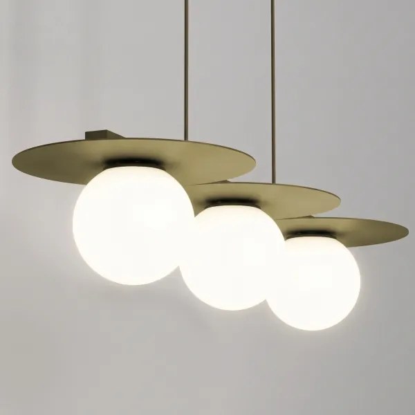 Lustră suspendată pe cablu FLAT 3xE27/15W/230V aurie