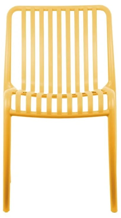 Scaun de dining galben din plastic Glee – Leitmotiv