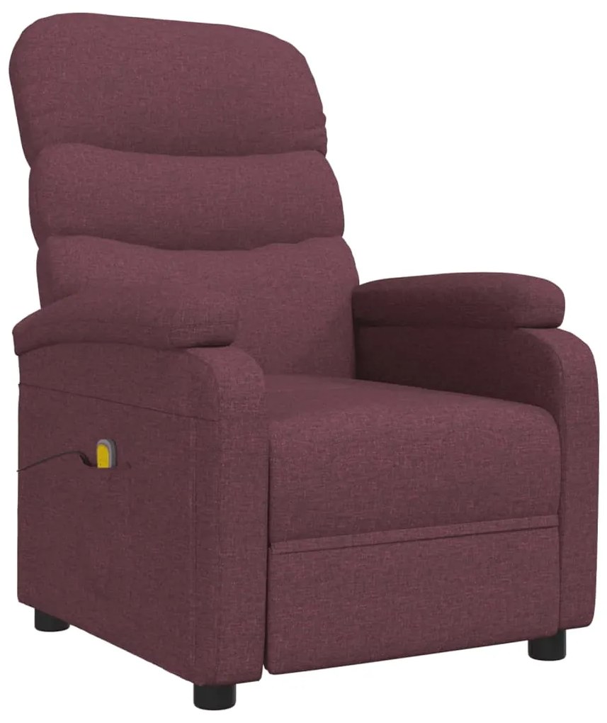 321233 vidaXL Fotoliu de masaj, violet, material textil