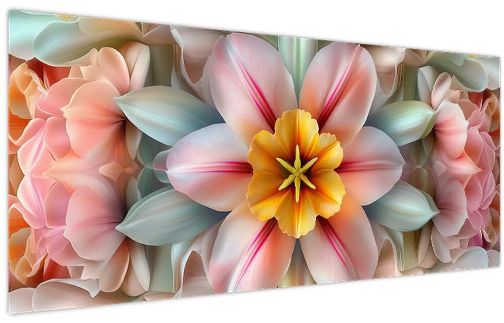 Tablou - Floare caleidoscopică (120x50 cm)