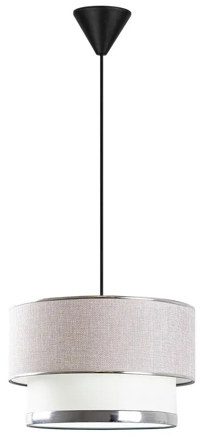 Lustră gri/argintie cu abajur textil ø 30 cm Cake – Opviq lights