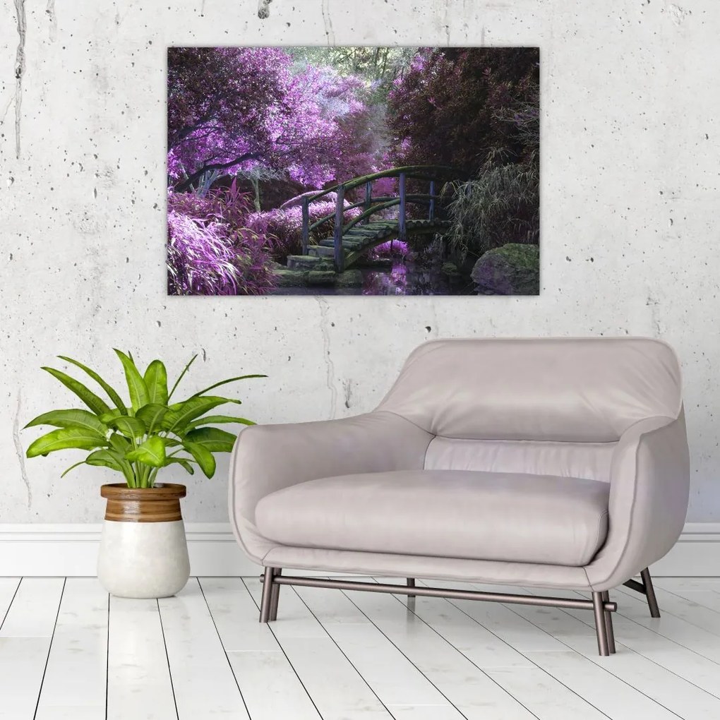 Tablou -cu grădina violetă (90x60 cm)