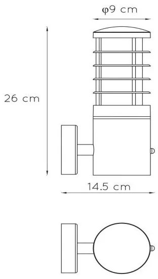 Lucide 14871/01/30 - Aplica perete exterior cu senzor SOLID 1xE27/60W/230V