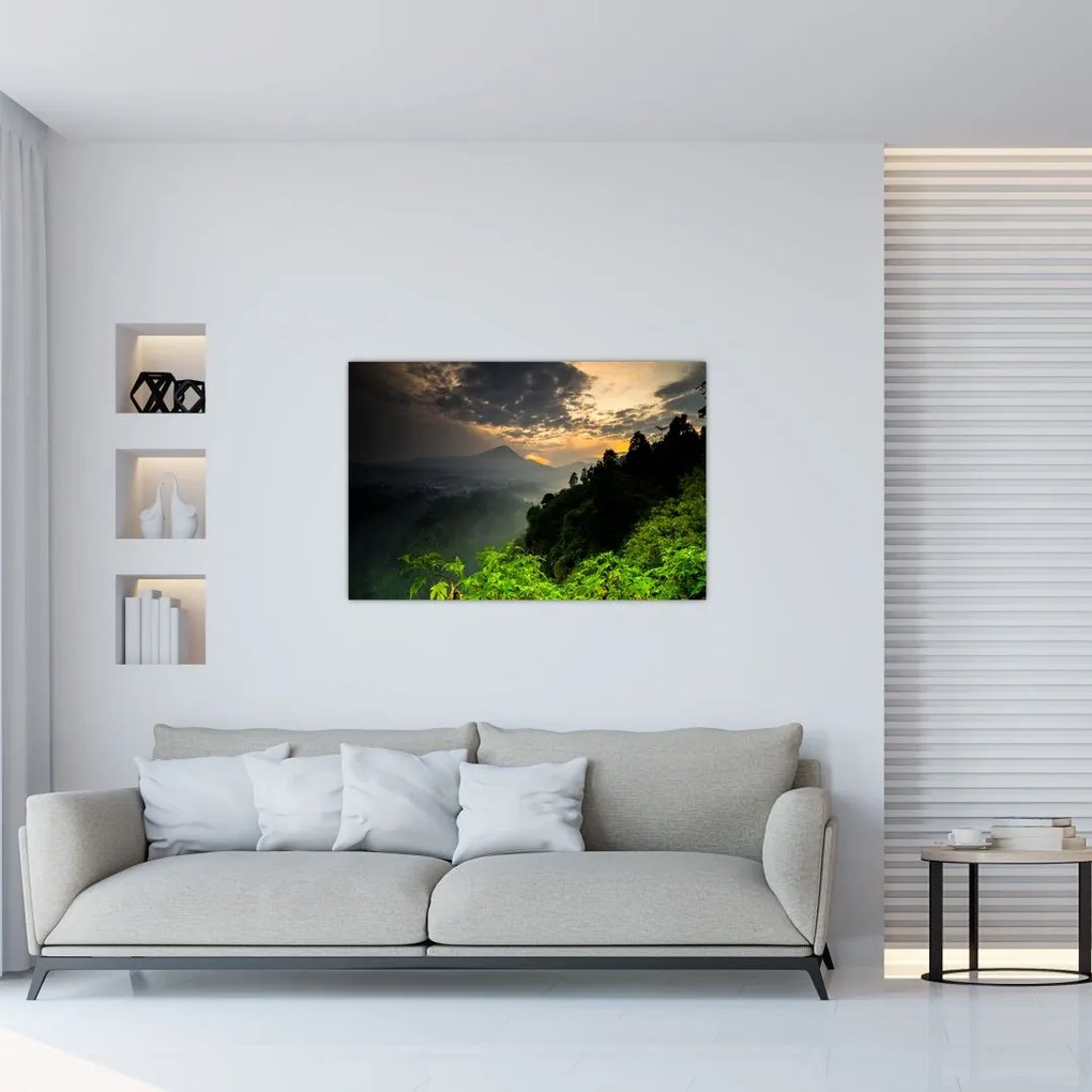 Tablou - peisaj montan verde (90x60 cm)