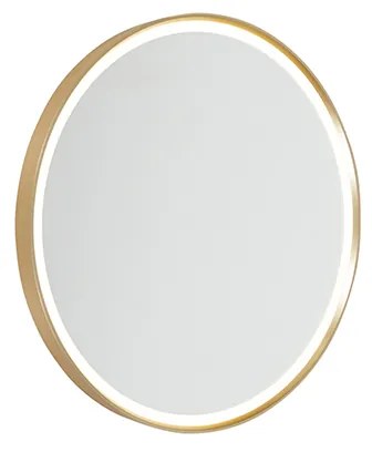 Oglinză modernă de baie aurie cu LED IP44 cu oglindă - Miral