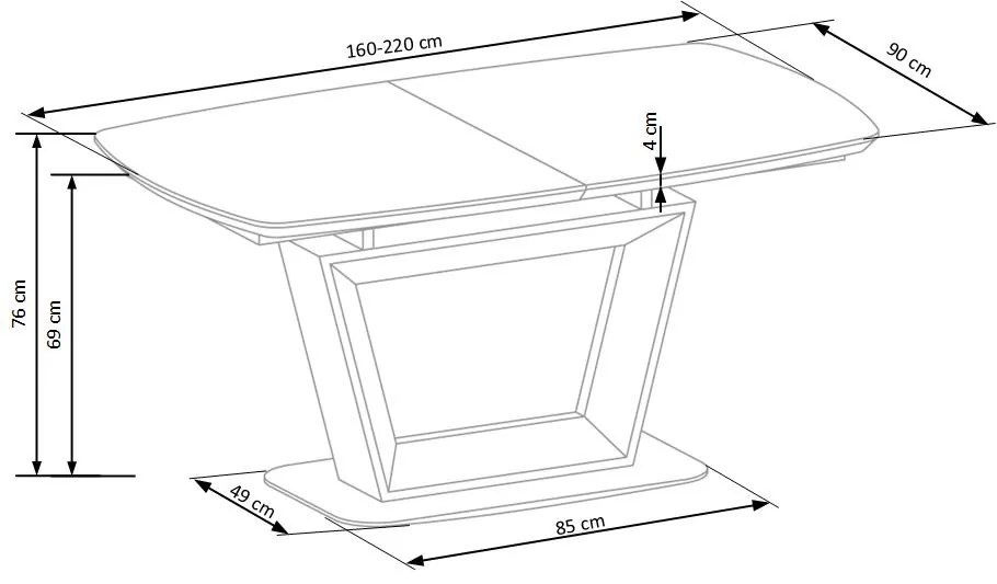 Masă de sufragerie Agate (pentru 6 până la 8 persoane). 796643