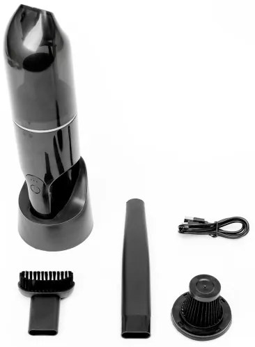 Aspirator auto portabil 75W, 2000 mAh, negru