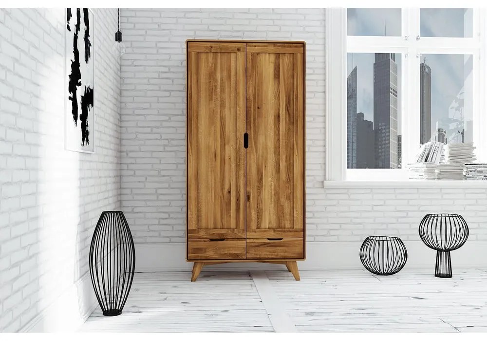 Dulap de stejar 90x180 cm Greg - The Beds