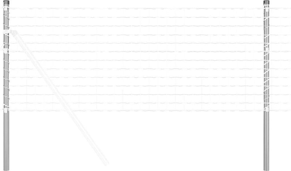 vidaXL Stâlp de gard. 12 pcs Argintiu 80 cm Oțel vopsit în pulbere