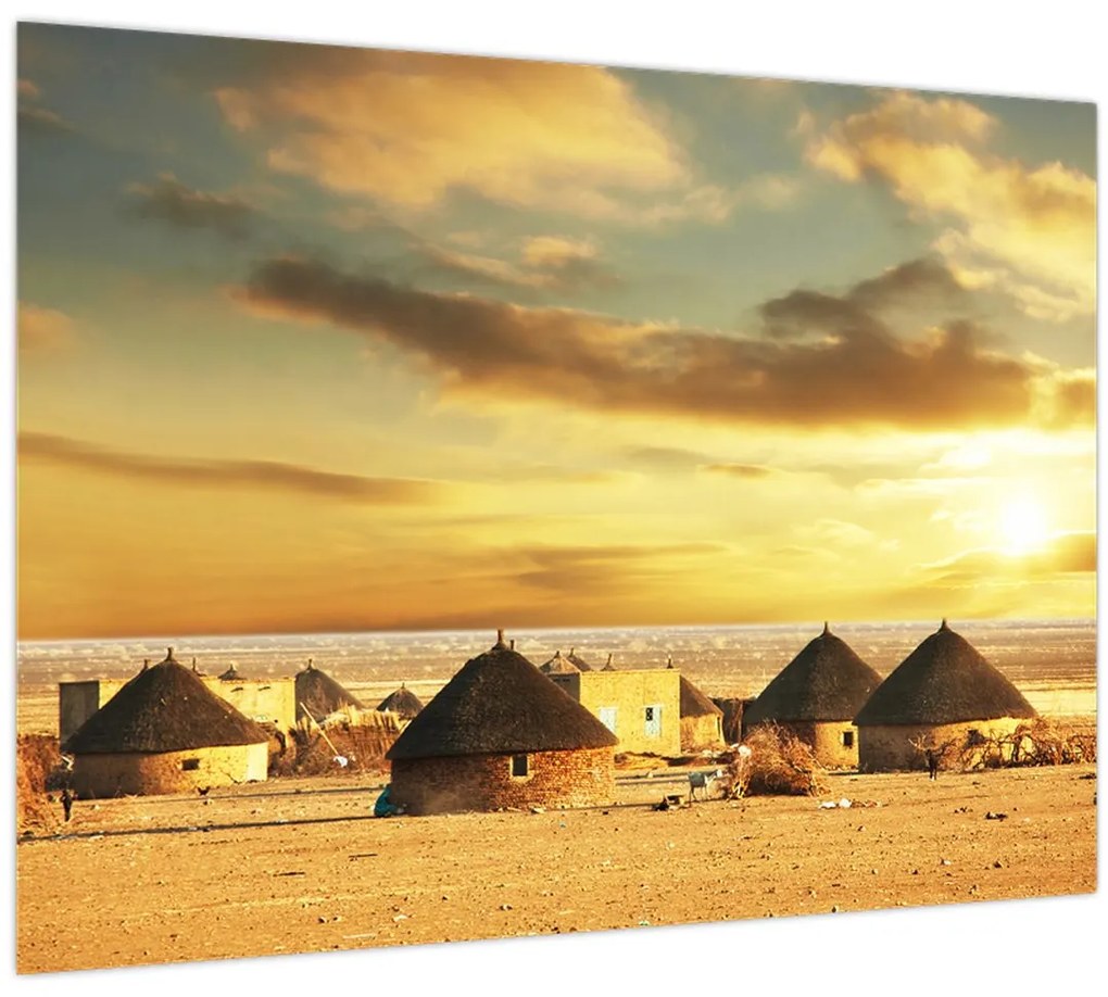 Tablou - Colibe în deșert (70x50 cm)