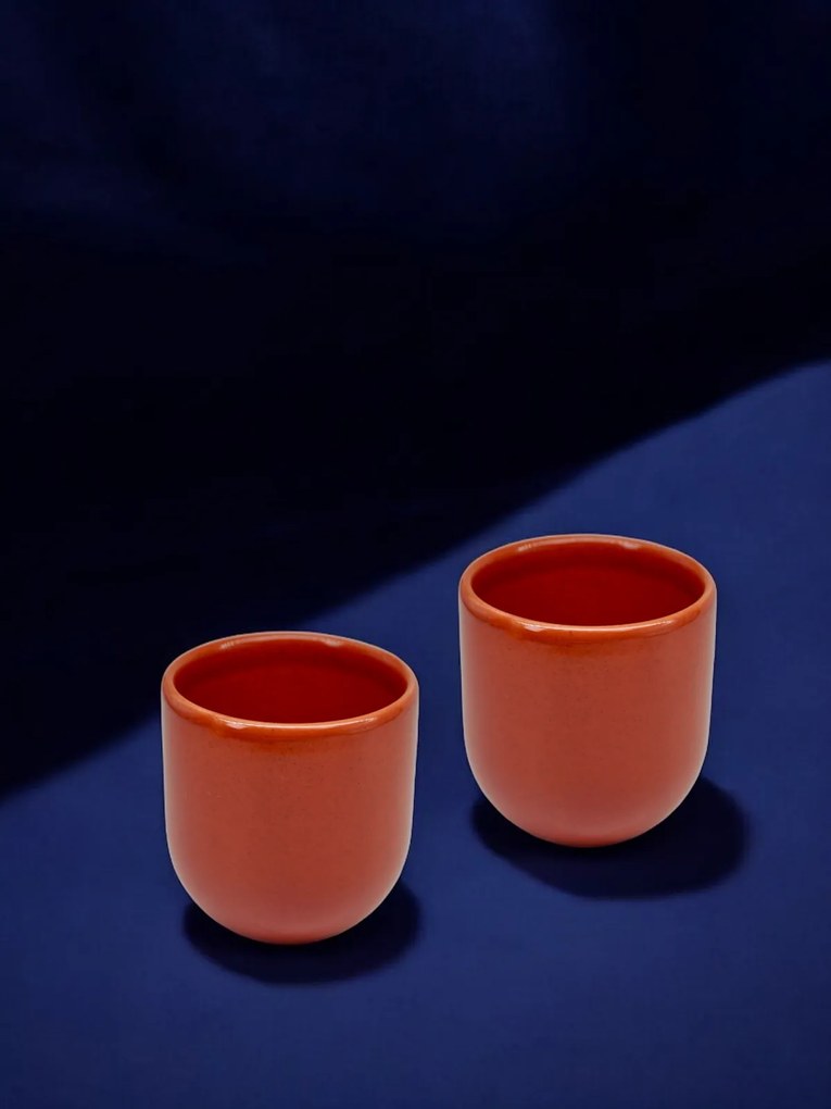 Pahar Cafea NOVUM Mineral Sienna 250 ml (Mineral Sienna Rosu Pal Inchis) Gresie Ceramica Glazurata Manual