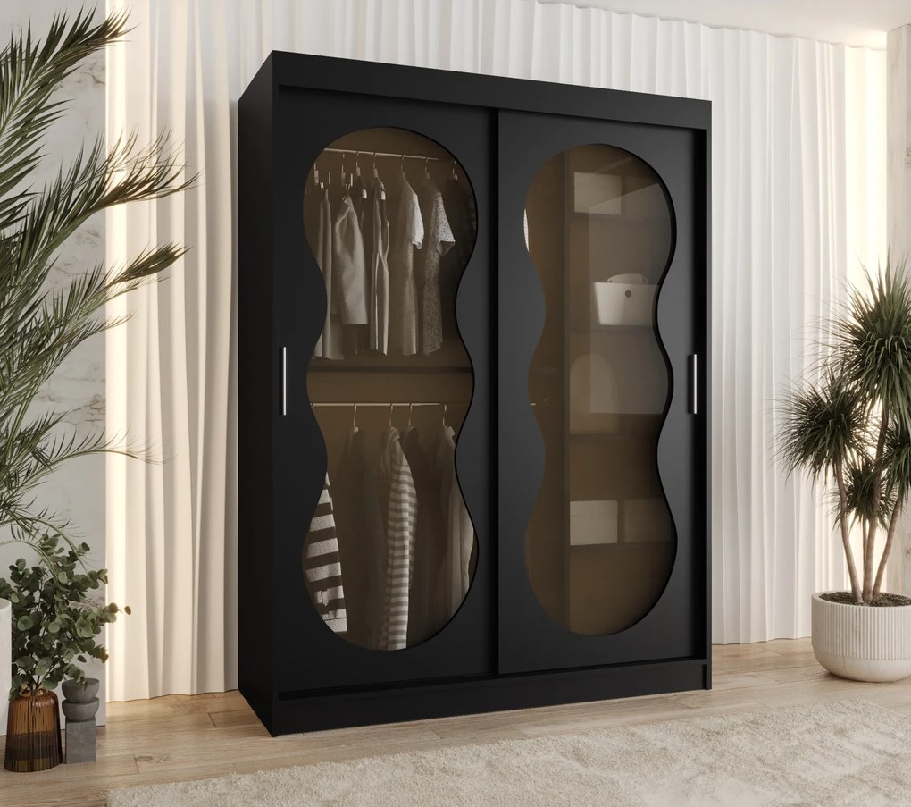 Dulap de haine 150 cm Boomer 3 (Negru). 1126272