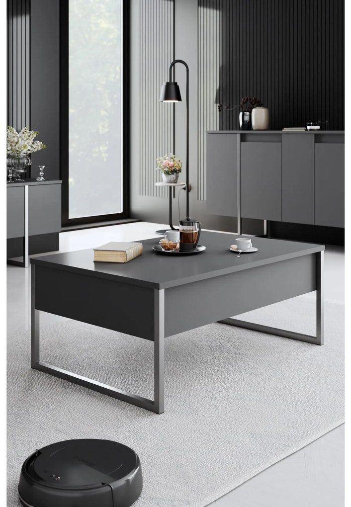Mobilier living Luna set (antracit + Argintiu) . 1102304